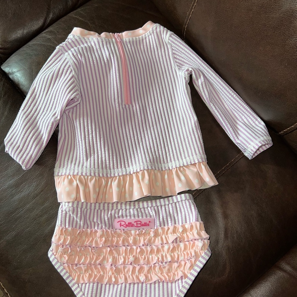 Ruffle Butts Striped Baby swimsuit